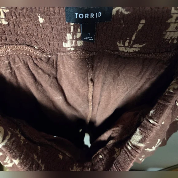 Torrid Brown Tropical Tiered Skort - Picture 6 of 6